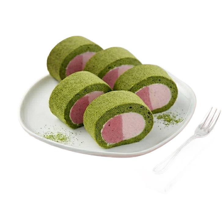 Stroberry Cream Matcha Rollcake